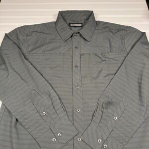 Blackhawk Snap Up Tactical Shirt Men's‎ Large Grey Black Striped GUC